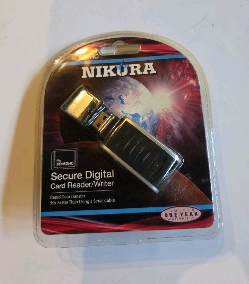 Vintage Nikura USB 2.0 SD SDHC Card Reader Writer New Sealed NI-SDRW NOS